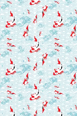 Blackout roller blind with a fish in the water design