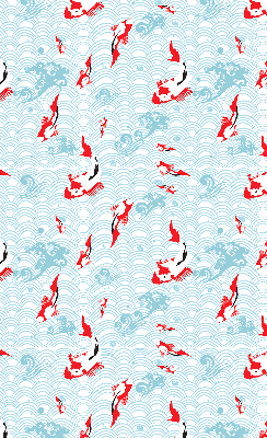 Blackout roller blind for window Fish in the water