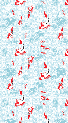 Blackout roller blind for window Fish in the water