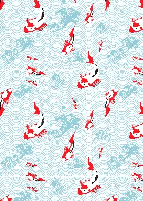Blackout roller blind with a fish in the water design