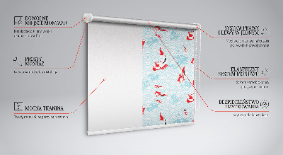Blackout roller blind for window Fish in the water