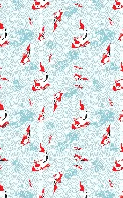 Blackout roller blind with a fish in the water design