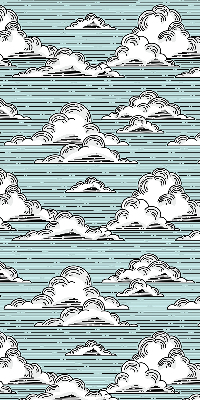 Fabric roller blind for window Clouds