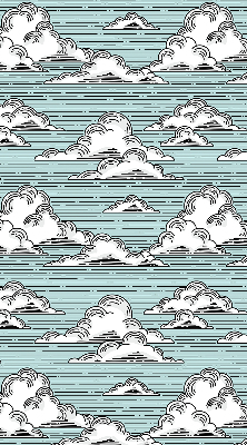 Fabric roller blind for window Clouds