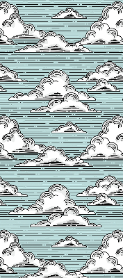 Fabric roller blind for window Clouds