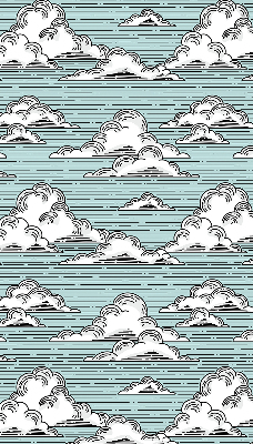Fabric roller blind for window Clouds