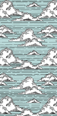 Fabric roller blind for window Clouds