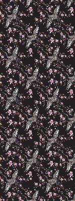 Blackout roller blind for window Herons and flowers