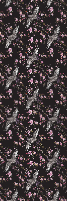 Blackout roller blind for window Herons and flowers