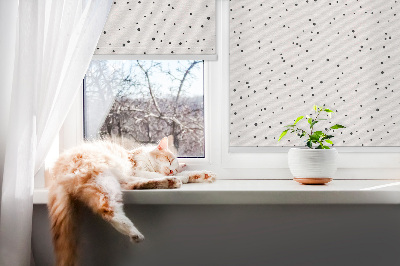 Fabric roller blind for window Dots