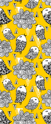 Fabric roller blind for window Birds