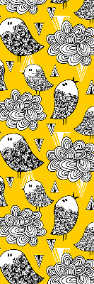 Fabric roller blind for window Birds