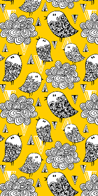 Fabric roller blind for window Birds