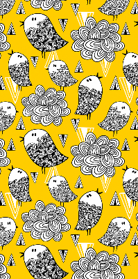 Fabric roller blind for window Birds