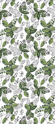 Blackout roller blind with plants design