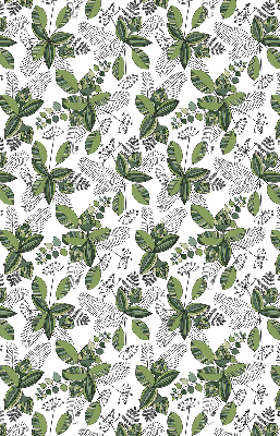 Blackout roller blind with plants design