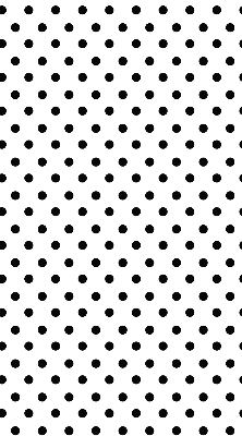 Blackout roller blind for window with black dots pattern