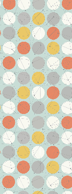 Fabric roller blind for window Dots connected by lines on circles