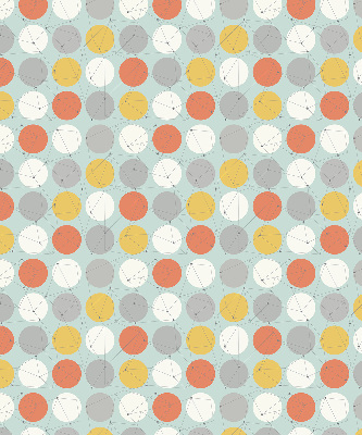 Fabric roller blind for window Dots connected by lines on circles