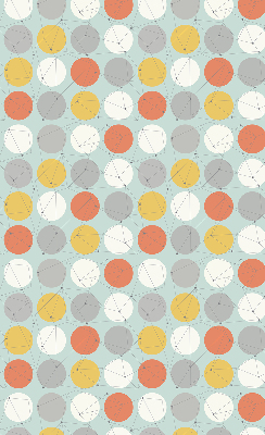 Fabric roller blind for window Dots connected by lines on circles