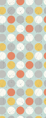 Fabric roller blind for window Dots connected by lines on circles