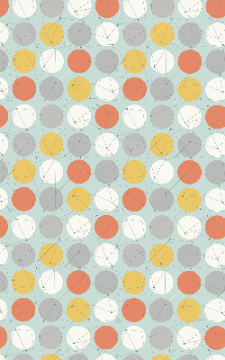 Fabric roller blind for window Dots connected by lines on circles