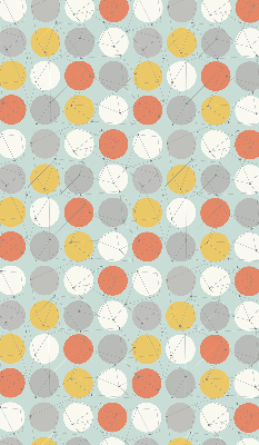 Fabric roller blind for window Dots connected by lines on circles