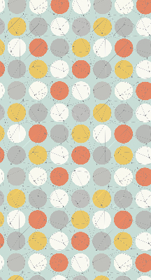 Fabric roller blind for window Dots connected by lines on circles