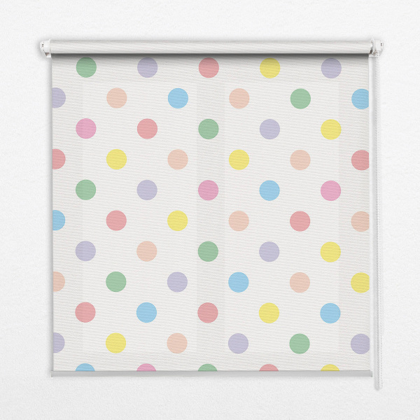 Blackout roller blind Colorful dots