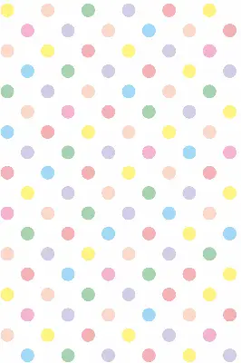 Blackout roller blind with a colorful dots pattern