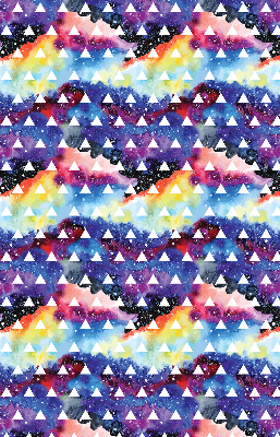 Fabric roller blind for window White triangles on a colored background