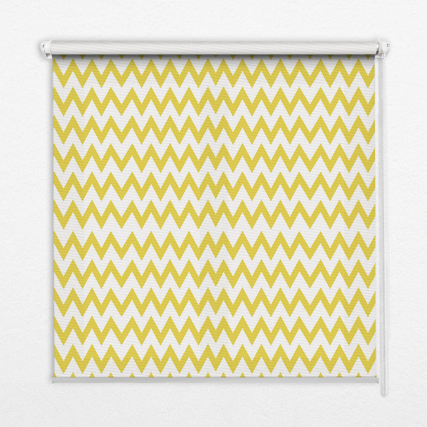 Blackout roller blind Yellow zigzags