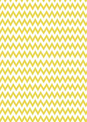 Blackout roller blind with a yellow zigzag pattern