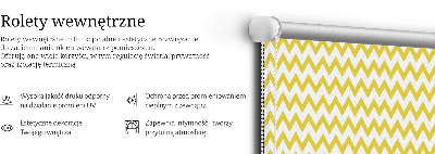 Blackout roller blind Yellow zigzags