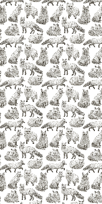 Blackout roller blind for window Gray foxes