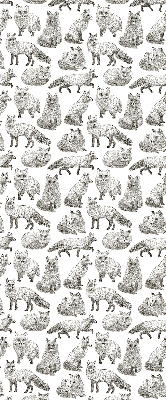 Blackout roller blind for window Gray foxes