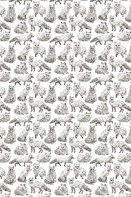 Blackout roller blind for window gray foxes pattern