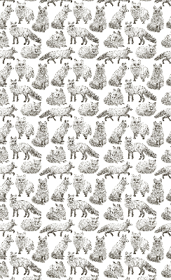 Blackout roller blind for window Gray foxes