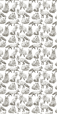 Blackout roller blind for window Gray foxes
