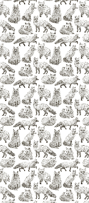 Blackout roller blind for window Gray foxes