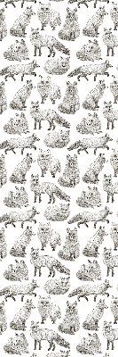 Blackout roller blind for window Gray foxes
