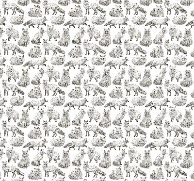 Blackout roller blind for window Gray foxes