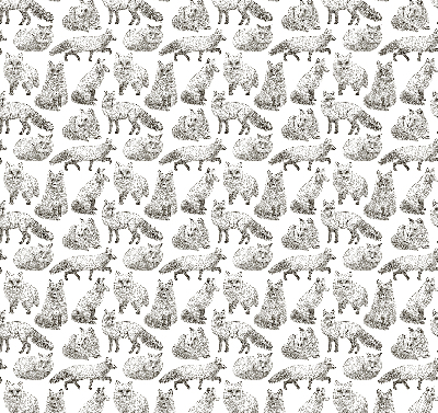 Blackout roller blind for window Gray foxes