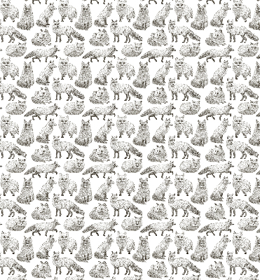 Blackout roller blind for window Gray foxes