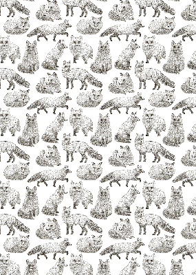 Blackout roller blind for window Gray foxes