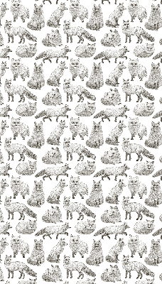 Blackout roller blind for window Gray foxes