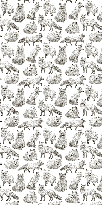 Blackout roller blind for window Gray foxes