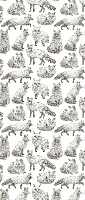 Blackout roller blind for window Gray foxes