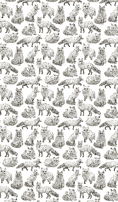 Blackout roller blind for window Gray foxes
