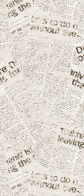 Fabric roller blind for window newspapers pattern